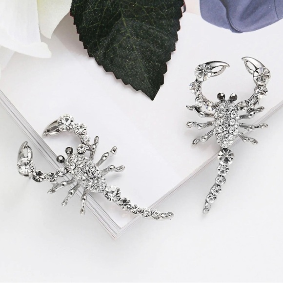 Scorpion Crystal Large Fashion Earrings - Picture 3 of 12